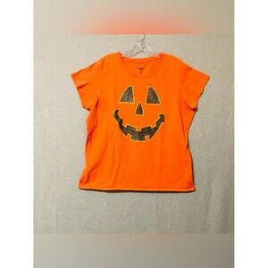 Celebrate  Halloween  women's orage Jack-O'-Lantern  T-Shirt  SZ 3X